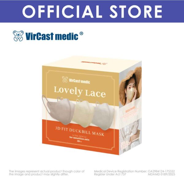 Vircast Medic 3D Mask - LOVELY LACE (30 Pcs/Box)