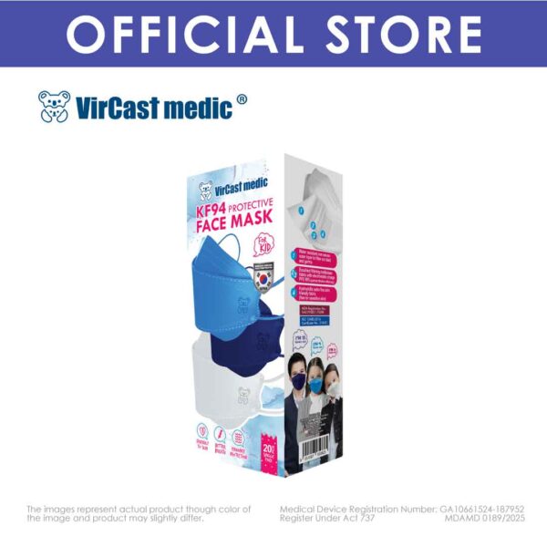 Vircast Medic Protective 4ply KF94 Kids Mask 20pcs/box